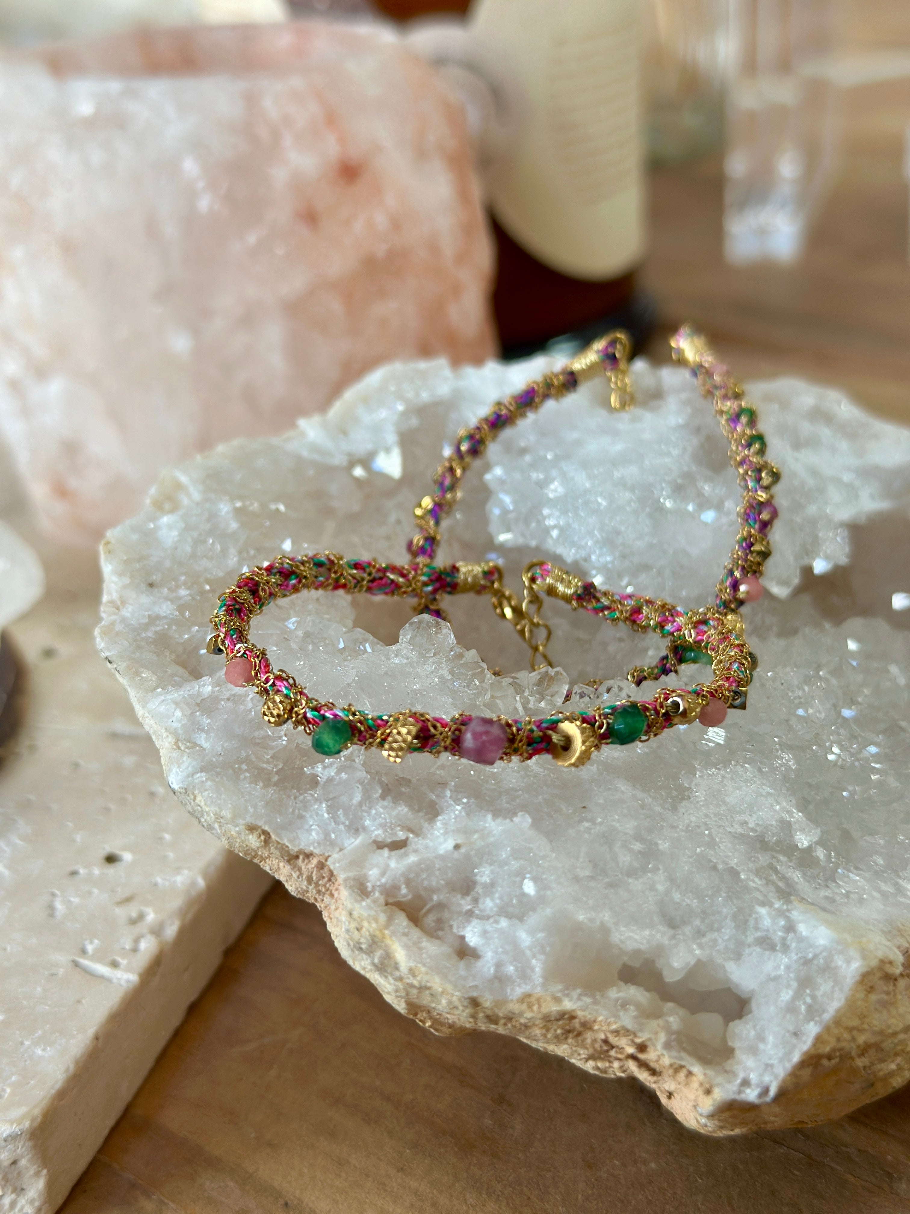 BRACELET TISSUS PIERRES
